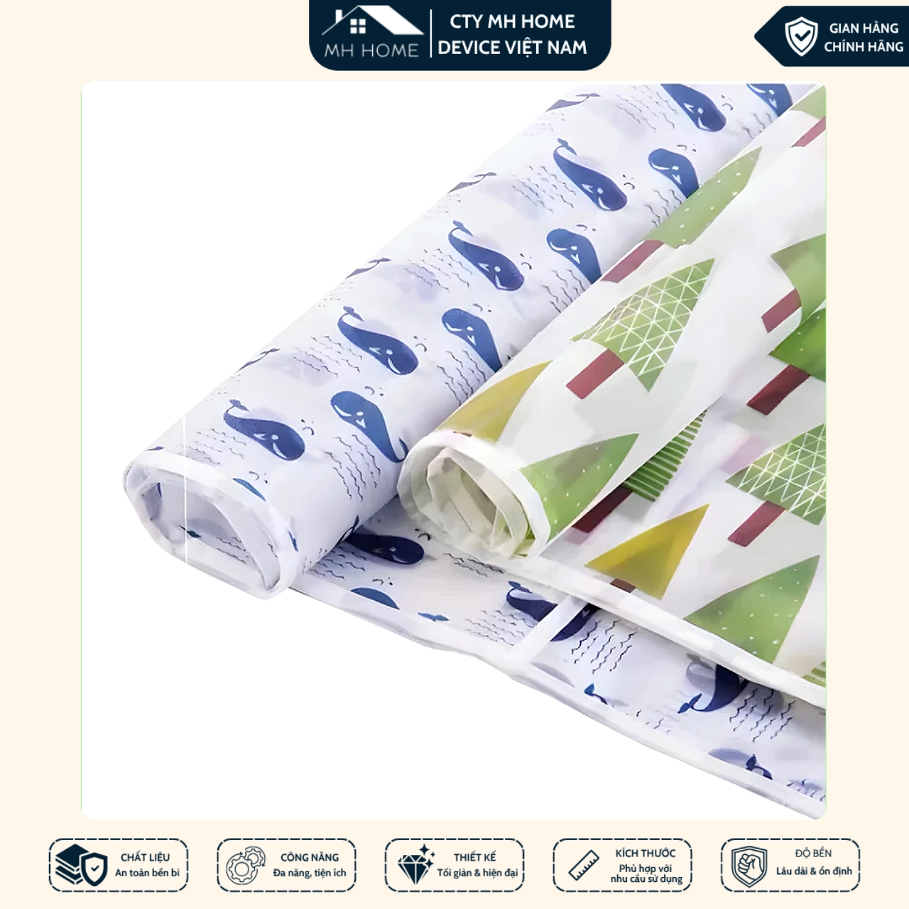 Combo 2 Tấm Phủ Nóc Tủ Lạnh Chống Bụi Có Túi Đựng Đồ Đa Năng Trang Trí Nhà Bếp Tiện Lợi